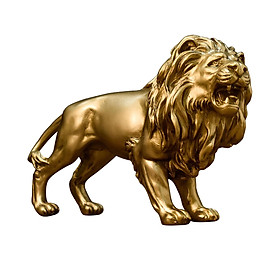 Hình ảnh Modern Lion Figurine Resin Statue Bedroom Office Living Room Desktop Garden