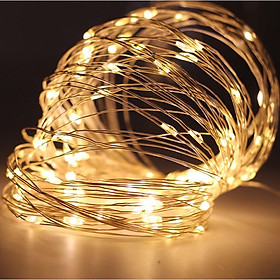 Mua Dây đèn led trang trí đom đóm fairylight có sẵn pin kích thước 1m  2m  3m màu vàng