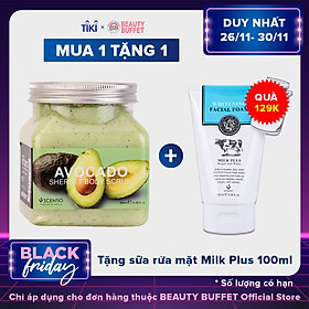 Tẩy Tế Bào Chết Toàn Thân Dưỡng Ẩm Và Sáng Mịn Da Hương Bơ Scentio Avocado 350ml