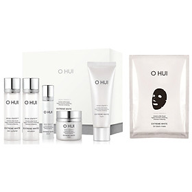 Combo Bộ dưỡng trắng Ohui Extreme White 5pcs và Mặt nạ dưỡng trắng OH 3D mask