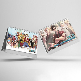 ( Lịch 2021 ) Lịch để bàn in hình ONE PIECE - ĐẢO HẢI TẶC chữ nhật đứng ảnh thần tượng đẹp