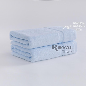 Mua Bộ gồm 2 khăn tắm 70x140cm Royal Towel chất cotton mềm mịn  thấm hút  nhanh khô