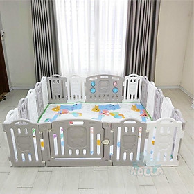 Bộ quây cũi nhựa Little Bear Tặng THẢM + BÓNG, bộ quây cũi nhựa cho bé an toàn