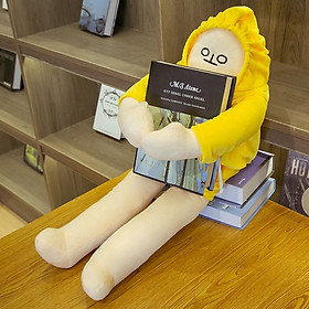 Thú nhồi bông người chuối trầm cảm banaman - Size 36cm- Quà tặng người chuối trầm cảm banaman dễ thương êm mịn- Gối ôm co giãn bốn chiều