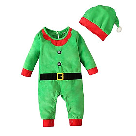 Suit Christmas Jumpsuit Red Outfit for Cosplay Carnivals New Year - size 80