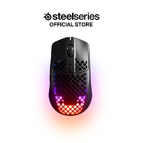 Chuột gaming không dây SteelSeries Aerox 3 Wireless độ trễ 1ms RGB 68g, pin 200H, 18000CPI ,80 triệu clicks, 400IPS,hàng chính hãng, bảo hành 12 tháng