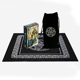 Combo Bộ Bài Bói Tarot Wild Wood Tarot và Túi Nhung Đựng Tarot và Khăn Trải Bàn Tarot