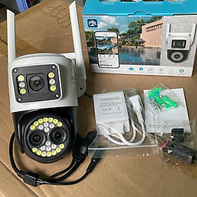 Camera Yoosee 2 Mắt Q26D Phiên bản Phóng To 6X Cực Nét - Camera kép xem cùng lúc trên điện thoại, Đàm thoại 2 Chiều, Ban Đêm Có Màu - Hàng Chính Hãng