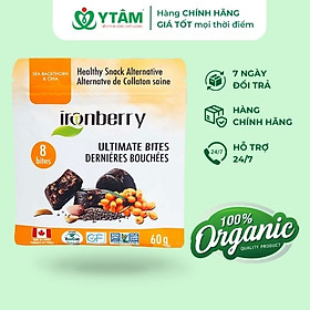 Bánh năng lượng quả hắc mai biển & hạt chia IRONBERRY thực phẩm thuần chay