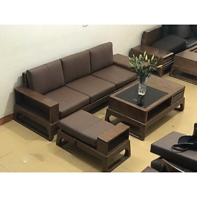 Combo sofa gỗ sồi có nệm