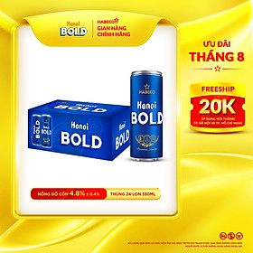 Bia Hanoi BOLD - Thùng 24 lon 330ml