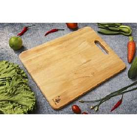 Mua Thớt Chữ Nhật Lớn Có Tay Cầm Gỗ Cao Cấp  An Toàn Cho Sức Khỏe- Kích Thước 39x28x1.8 cm - Gỗ Đức Thành