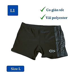 Quần bơi bé trai từ 30-55kg - chất liệu vải polyester chuyên cho đồ bơi nam có dây rút - L1:36-40kg