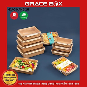 Mua Lốc 10 Hộp Kraft Nhật Nắp Trong Đựng Thực Phẩm Fash Food