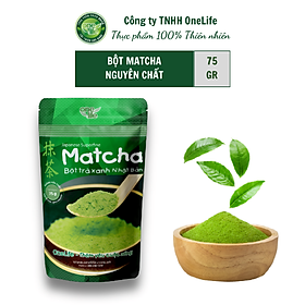 Hình ảnh Bột Trà Xanh Nhật Bản Matcha OneLife (Bịch 75gr)