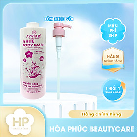 Sữa Tắm Trắng Sáng Da Hatomugi Avatar White Body Wash 800 mL