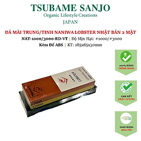 Mua Đá Mài Nhật Bản Naniwa 2 Mặt kèm Đế ABS Mặt Trung/Mặt Tinh - Mài Bén/Mài Siêu Bén NAT: #1000/#3000-RD-VT | 185x65x30mm
