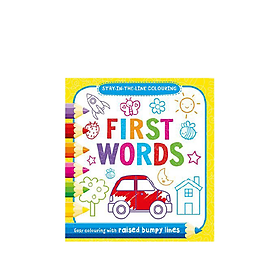Sách tập tô màu nổi xúc giác chạm Bumpy Colouring: First Words | Bookmedi sách chính hãng