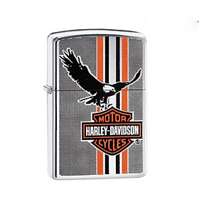 Bật Lửa Zippo 29656 – Zippo Harley-Davidson Eagle Stripes High Polish Chrome