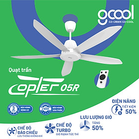 Quạt trần GCool hiệu suất cao Smart DC Copter 05 R - Hàng chính hãng