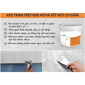 Keo trám trét khe hở, xử lý vết nứt tường bị bong tróc, nứt, trầy xước, đóng đinh và vết bẩn... ( chọn phân loại)