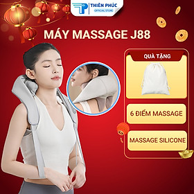 ￼Máy massage cổ vai gáy với 6 đầu mát xa nâng cấp chất liệu silicon, kết hợp chườm nóng giảm đau nhức