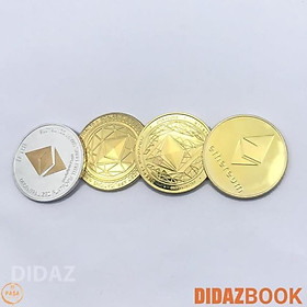 Mua Combo 4 phiên bản - Đồng Xu Ethereum - Ether - ETH mạ vàng 24k đồ lưu niệm trang trí sưu tầm  quà tặng