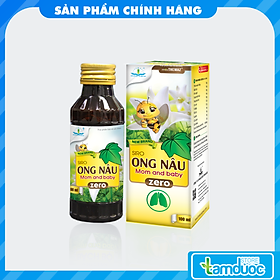 SIRO ONG NÂU MOM AND BABY ZERO Hỗ Trợ Giảm Ho, Đau Họng, Rát Họng, Khan Tiếng, Tiêu Đờm, Bổ Phổi, Ích Phế, Dùng Được Cho Người Tiểu Đường (Chai 100ml)