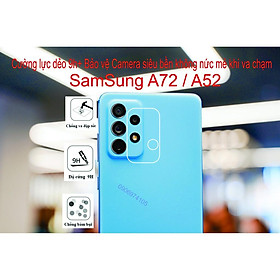 Kính Cường lực dẻo Bảo vệ Camera dành cho SAMSUNG A52 / A72 Bảo vệ camera tránh qua đập, tránh trầy xước