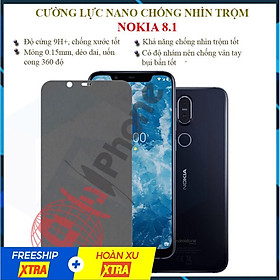 Dán chống nhìn trộm dành cho Nokia 8.1 - Dán cường lực dẻo nano