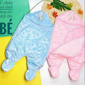 Ủ sơ sinh liền chân cao cấp loại siêu dày ấm áp cho bé sơ sinh