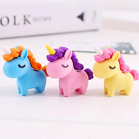 Hình ảnh Gôm tẩy hình Unicorn đủ màu sắc sáng tạo chất cao su mềm tẩy sạch giúp bé hứng thú hơn với những giờ học – H034