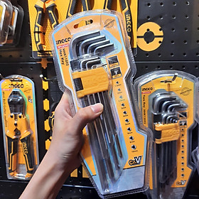 Mua BỘ 9 CHÌA LỤC GIÁC ĐẦU BẰNG 1.5-10MM INGCO HHK11092 - HÀNG CHÍNH HÃNG
