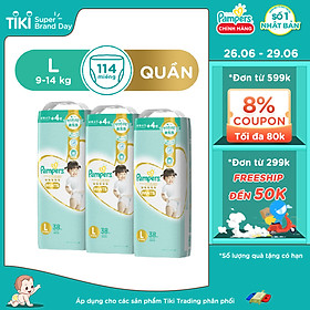 Combo 3 Tã Quần Pampers Thượng Hạng Nội Địa Nhật M48/L38/XL36