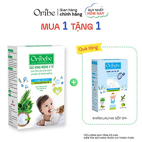 Gạc Rơ Lưỡi Cho Bé Oribebe Giúp Vệ Sinh Răng Miệng Làm Sạch Và Bảo Vệ Lưỡi Nướu Cho Bé Hộp 30 gói