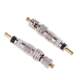 2Pcs Silver Tubeless Presta Valve Core Copper Replacement Part Universal Accessory for Road Bikes and Mountain Bicycles