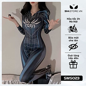 Cosplay người nhện thiết kế ôm body sexy, khóa kéo hở đáy - SMS009