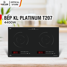 Bếp điện từ đôi Kieler KL-PLATINUM T207 mặt kính Euro Kieler Platinum, Bếp điện từ nhiều chức năng, cảm ứng chống tràn - Hàng Chính Hãng