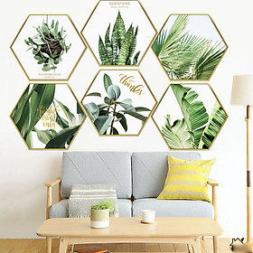 Decal trang trí chất liệu PVC loại 1 dày dặn, sắc nét, trang trí phòng khách, quán cafe-Khung ảnh cây-LV20