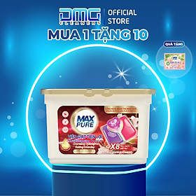 1 Hộp Viên Giặt Maxpure Hương Đắm Say 30v - TẶNG 1 dây 10 gói nước xả hương CoCo