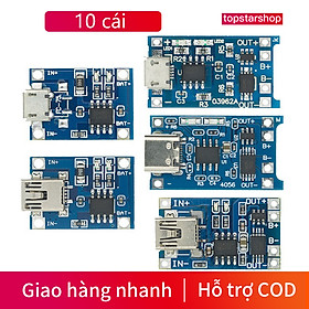 Mua 10 cái Mô-đun sạc pin Lithium TP4056 18650 Type-c/Micro/Mini USB 4.2V 1A với chức năng bảo vệ kép linh kiện điện tu