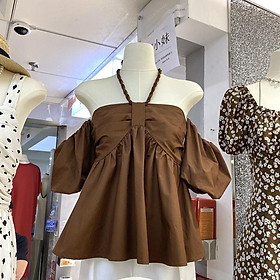 SHUANGYAN Mùa hè 2023 Phong cách Pháp Vintage tươi in ngọt ngào váy màu tím mỏng mỏng váy che thịt