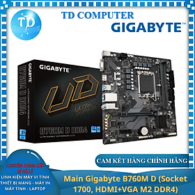 Mua Main Gigabyte B760M D (Socket 1700  HDMI+VGA M2 DDR4) - Hàng chính hãng Viễn Sơn phân phối