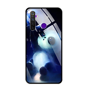 Ốp lưng kính cường lực cho điện thoại Realme 5 Pro - 0294 PANDA - Hàng Chính Hãng