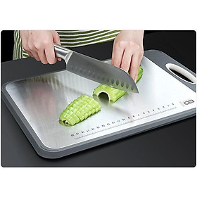 Mua Thớt inox 304 kháng khuẩn đa năng 2 mặt inox+lúa mạch tiện dụng cho căn bếp của gia đình