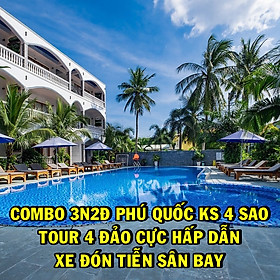 Combo 3N2Đ Phú Quốc Brenta Hotel 4 Sao + Tour 4 Đảo Bằng Cano Từ Khách Sạn + Đón Tiễn Sân Bay