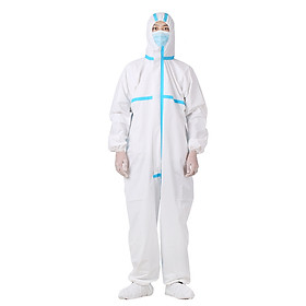 Coverall Disposable Anti-epidemic Isolation Suit for Staff Protective Clothing Dust-proof Coveralls Antistatic