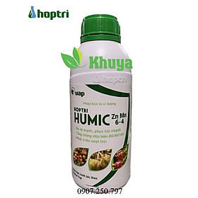 Phân bón lá vi lượng Hợp Trí Humic Zn Mn 6-4 chai 1 lít Bổ sung Kẽm và Mangan dạng Humic Chelate