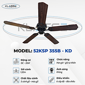 Mua Quạt trần không đèn Klasse 52KSP 355B – KD Hàng chính hãng