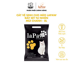 Cát vệ sinh cho mèo laPaw đất sét tự nhiên khử mùi, vón cục, thấm hút 8L